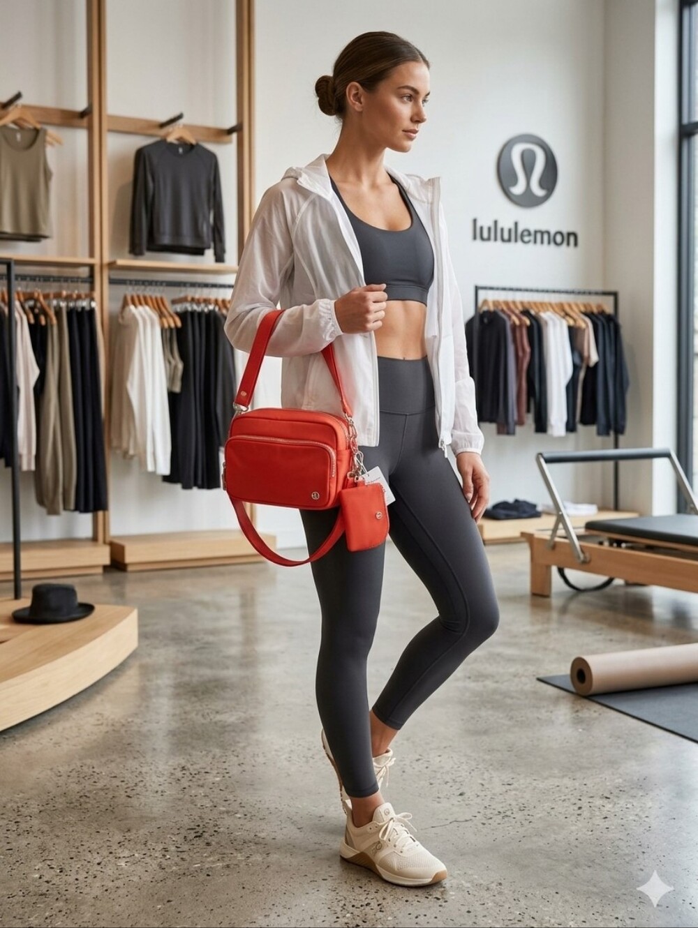 Lululemon Everywhere Crossbody Bag 2L + Dual Pouch Wristlet Set In Cherry Ember - Picture 3 of 8